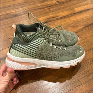 Ryka Balance Green White Memory Foam Running Shoes Women's Size 10